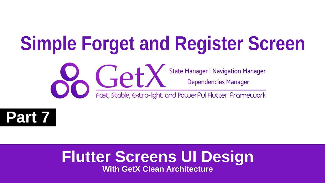 Simple Forget and Register Screen UI Design with Flutter